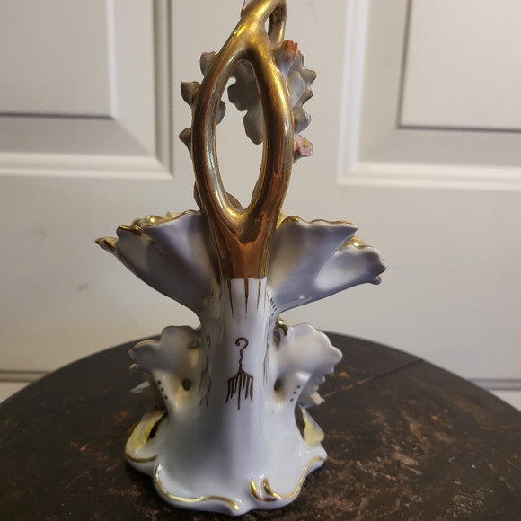 Antique Rare Parisian “Paris Vieux” Gold Tone Porcelain Trinket Bowl - Picture 3 of 8